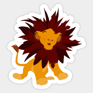 Spunky Lion Cub Sticker